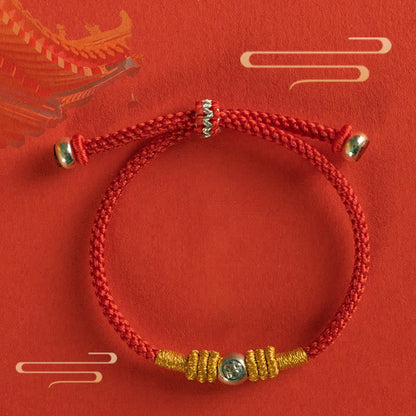 Mythstone Red String Chinese Characters Protection Bracelet