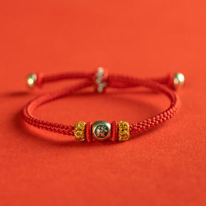 Mythstone Red String Chinese Characters Protection Bracelet