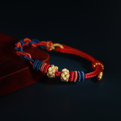 Mythstone String Four Srand Peach Blossom Connection Bracelet