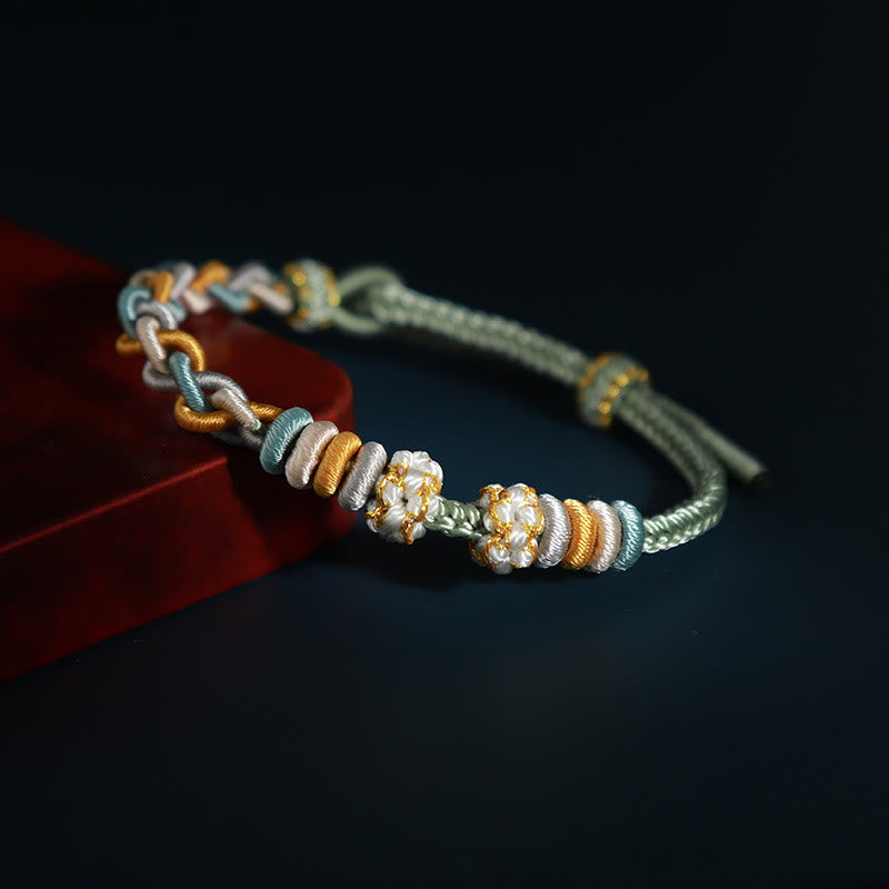 Mythstone String Four Srand Peach Blossom Connection Bracelet