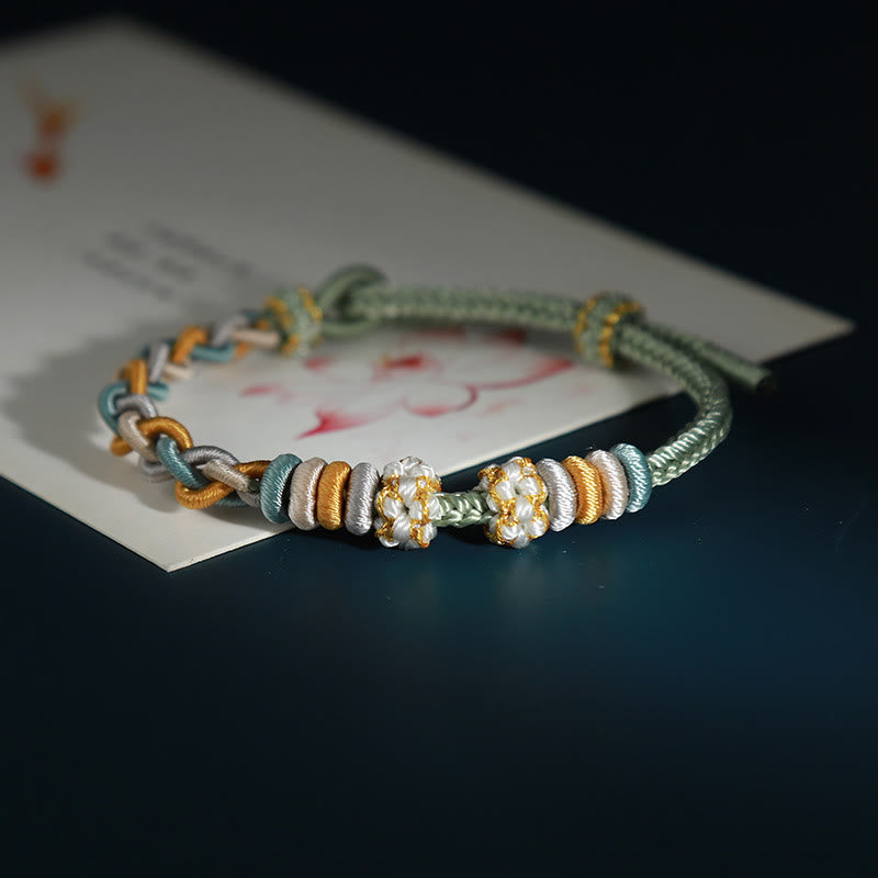 Mythstone String Four Srand Peach Blossom Connection Bracelet