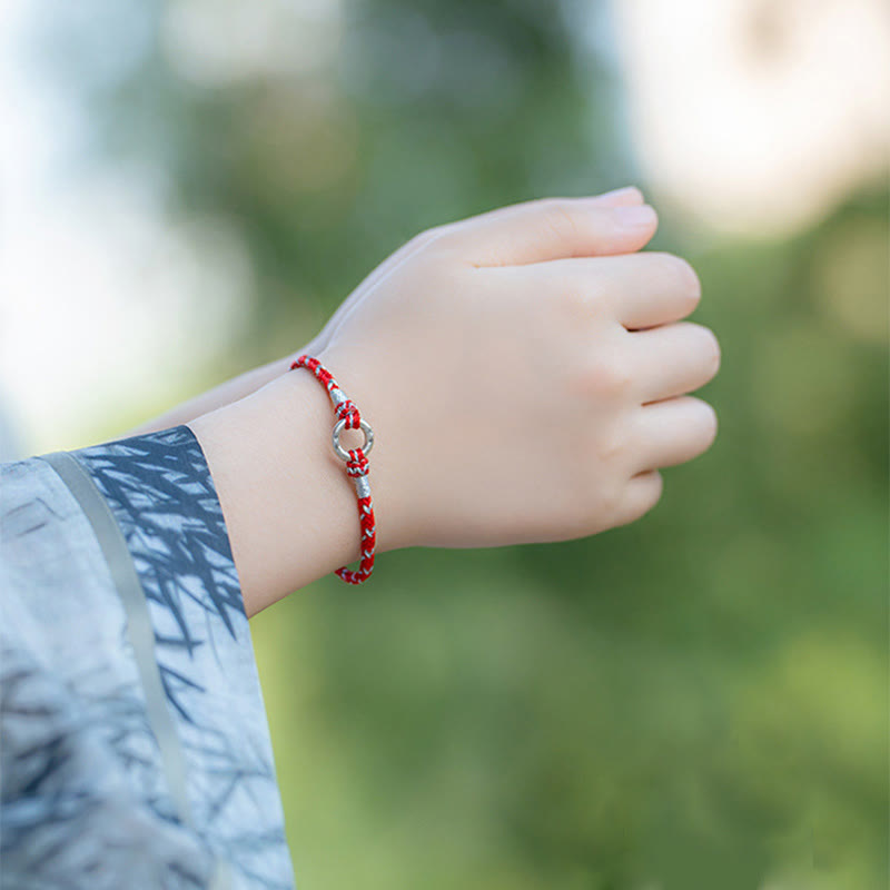 Mythstone Red String 925 Sterling Silver Safe Luck Bracelet