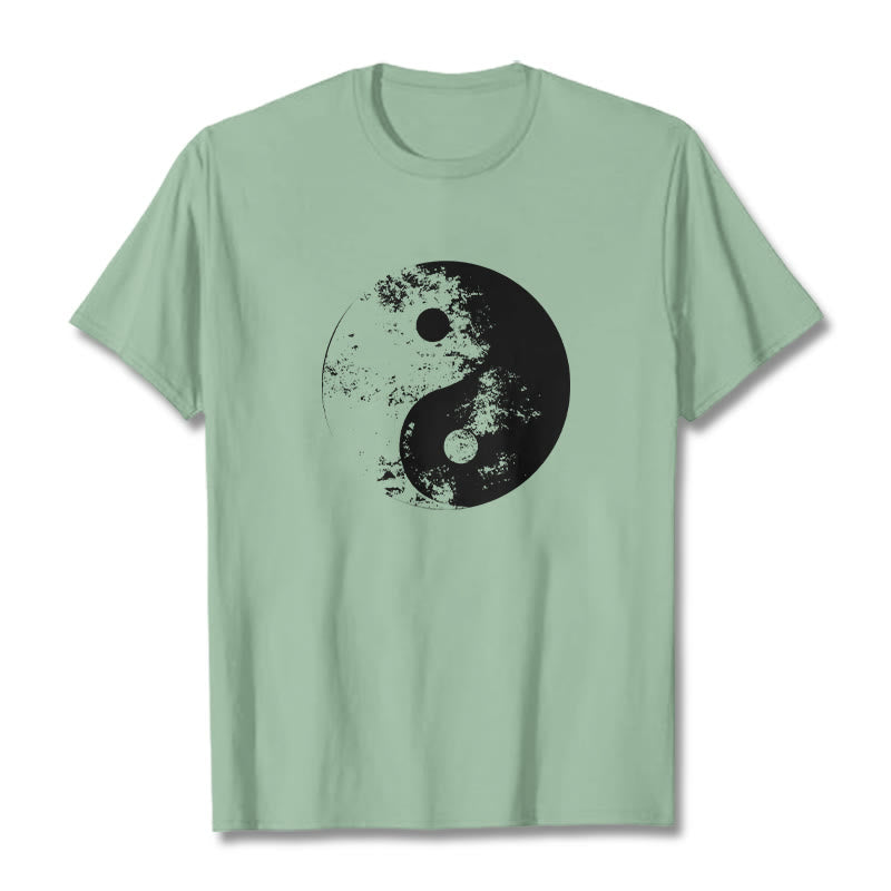 Mythstone Yin Yang Tai Chi Pattern Cotton Tee T-shirt