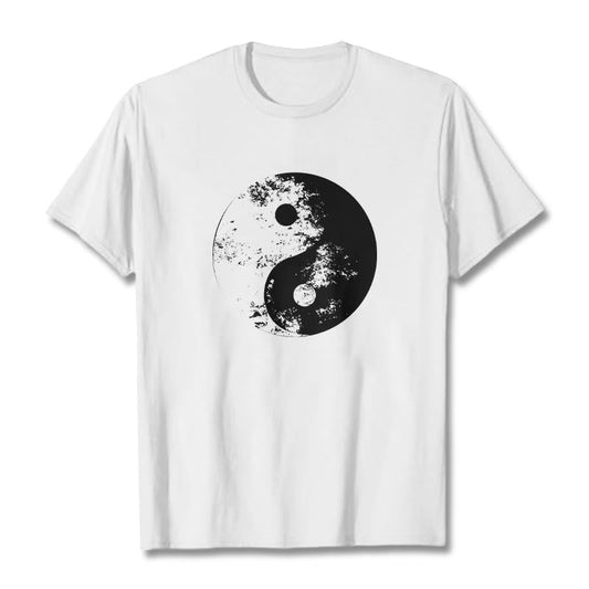 Mythstone Yin Yang Tai Chi Pattern Cotton Tee T-shirt