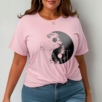 Mythstone Yin Yang Tai Chi Pattern Cotton Tee T-shirt