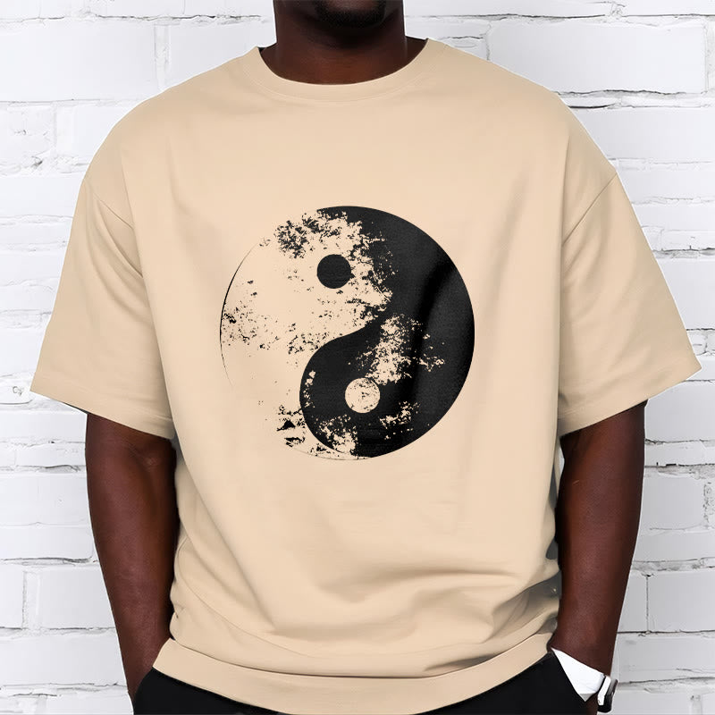 Mythstone Yin Yang Tai Chi Pattern Cotton Tee T-shirt