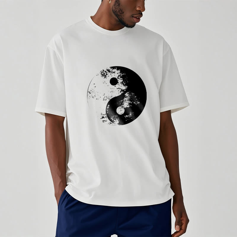 Mythstone Yin Yang Tai Chi Pattern Cotton Tee T-shirt