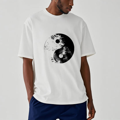 Mythstone Yin Yang Tai Chi Pattern Cotton Tee T-shirt