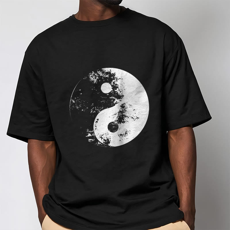 Mythstone Yin Yang Tai Chi Pattern Cotton Tee T-shirt