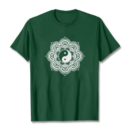 Mythstone Mandala Yin Yang Cotton Tee T-shirt