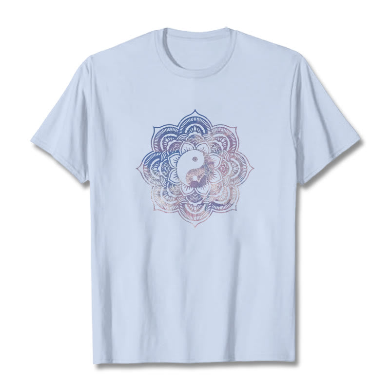 Mythstone Mandala Yin Yang Cotton Tee T-shirt