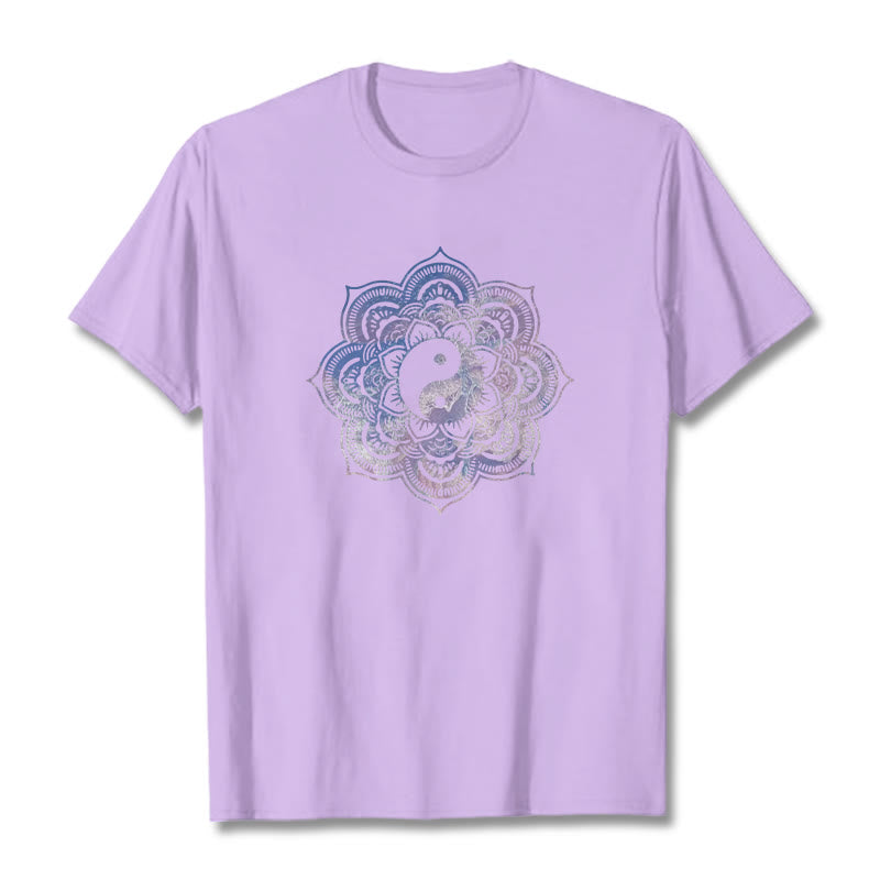 Mythstone Mandala Yin Yang Cotton Tee T-shirt