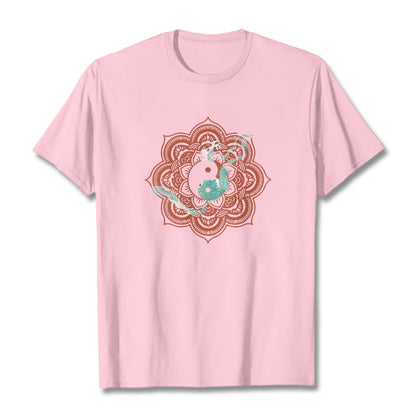 Mythstone Mandala Yin Yang Cotton Tee T-shirt