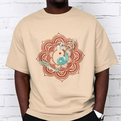 Mythstone Mandala Yin Yang Cotton Tee T-shirt