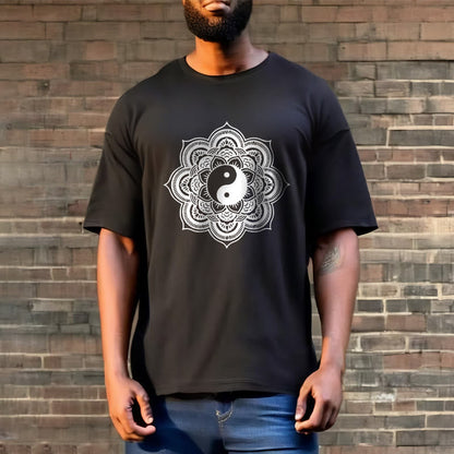 Mythstone Mandala Yin Yang Cotton Tee T-shirt