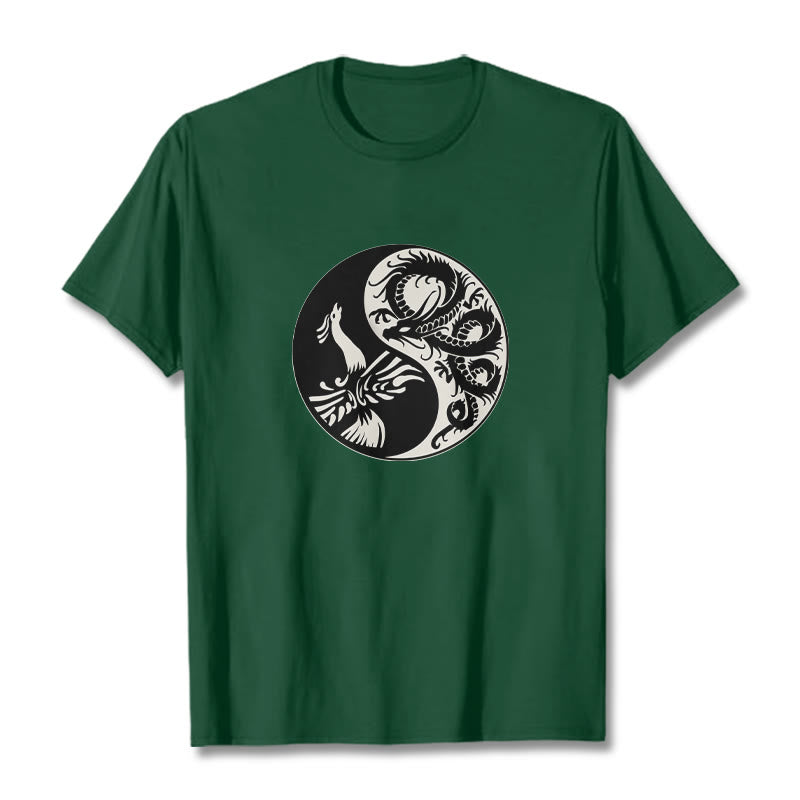 Mythstone Phoenix Yin Yang Cotton Tee T-shirt