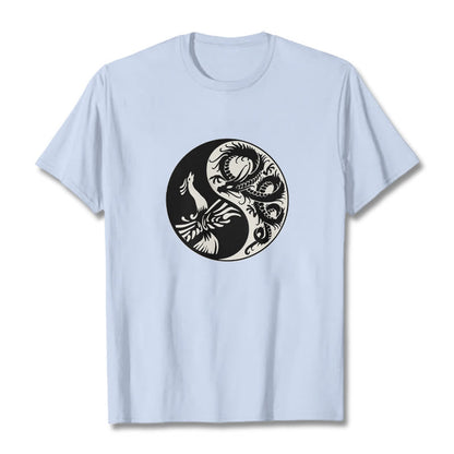 Mythstone Phoenix Yin Yang Cotton Tee T-shirt