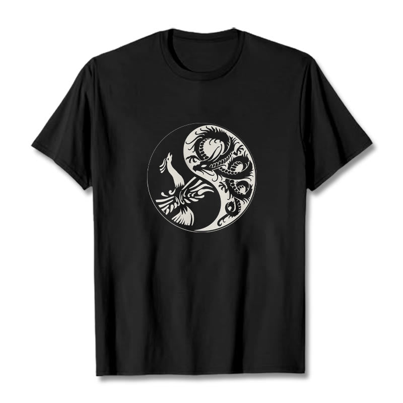 Mythstone Phoenix Yin Yang Cotton Tee T-shirt