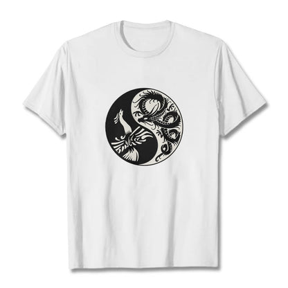 Mythstone Phoenix Yin Yang Cotton Tee T-shirt