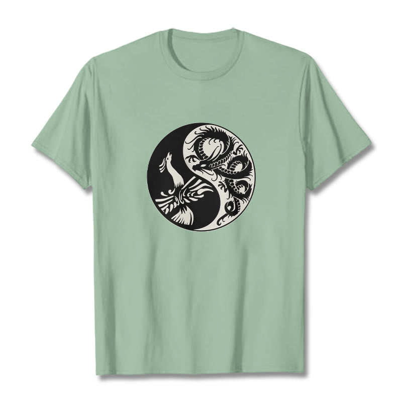 Mythstone Phoenix Yin Yang Cotton Tee T-shirt