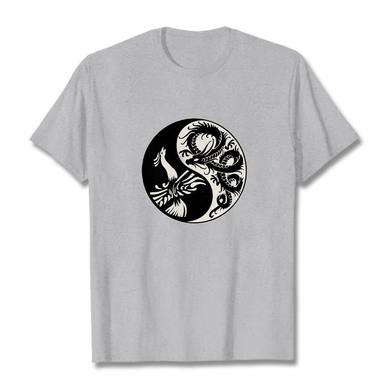 Mythstone Phoenix Yin Yang Cotton Tee T-shirt