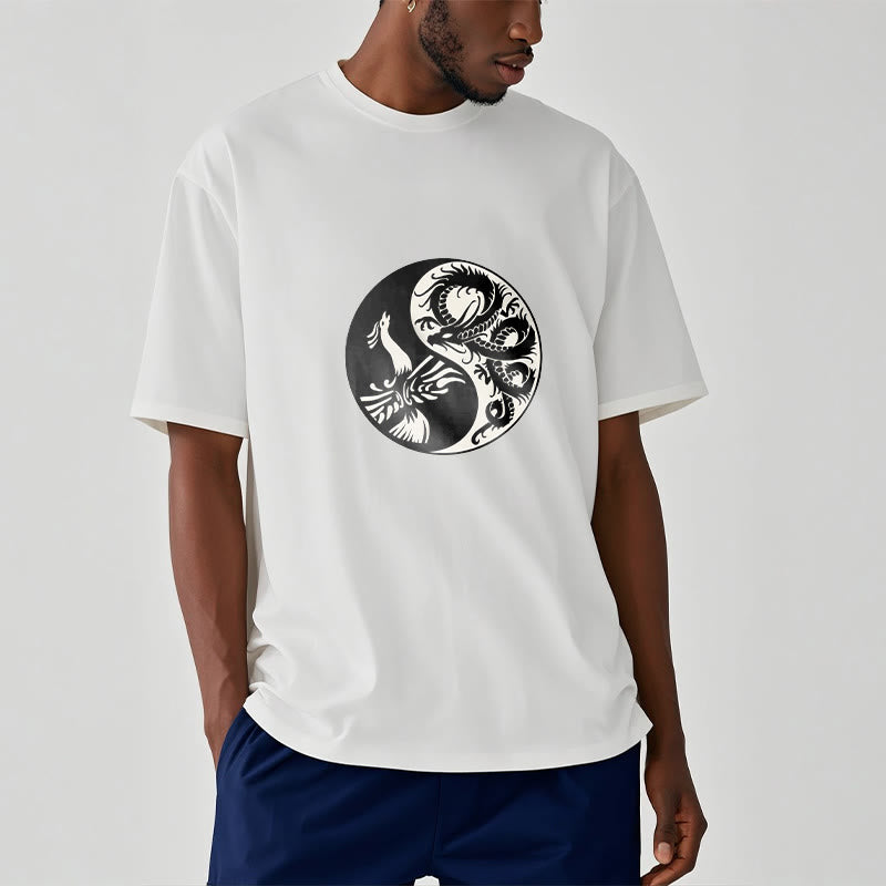 Mythstone Phoenix Yin Yang Cotton Tee T-shirt