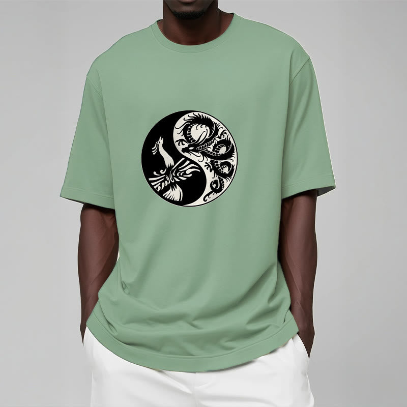 Mythstone Phoenix Yin Yang Cotton Tee T-shirt