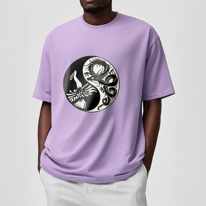 Mythstone Phoenix Yin Yang Cotton Tee T-shirt