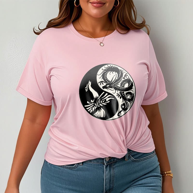 Mythstone Phoenix Yin Yang Cotton Tee T-shirt