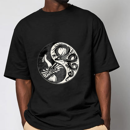 Mythstone Phoenix Yin Yang Cotton Tee T-shirt