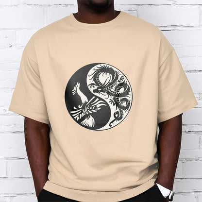 Mythstone Phoenix Yin Yang Cotton Tee T-shirt