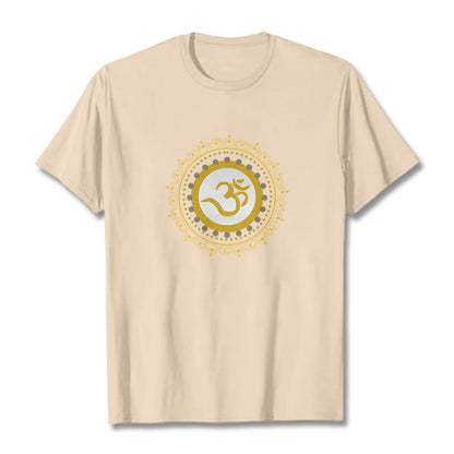 Mythstone Om Mandala Pattern Cotton Tee T-shirt