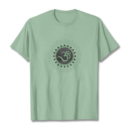 Mythstone Om Mandala Pattern Cotton Tee T-shirt