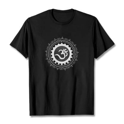 Mythstone Om Mandala Pattern Cotton Tee T-shirt