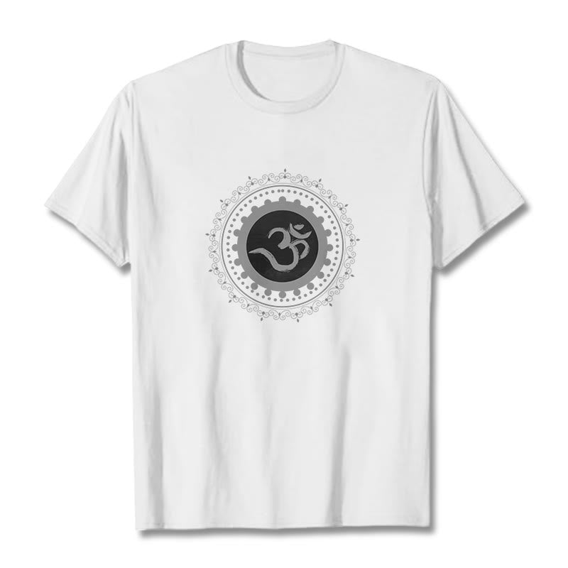 Mythstone Om Mandala Pattern Cotton Tee T-shirt