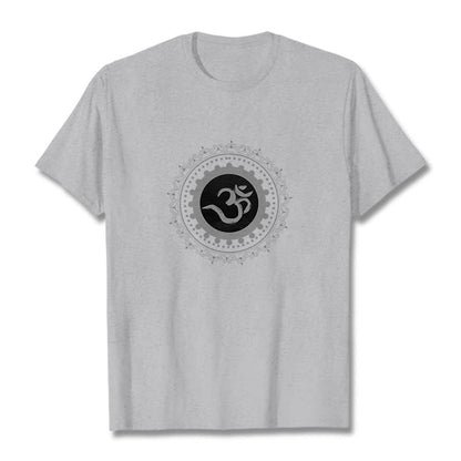 Mythstone Om Mandala Pattern Cotton Tee T-shirt