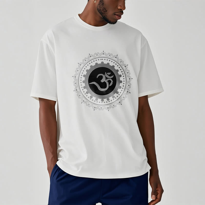 Mythstone Om Mandala Pattern Cotton Tee T-shirt