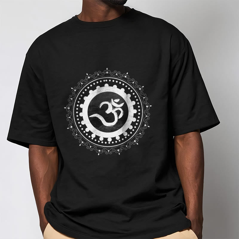 Mythstone Om Mandala Pattern Cotton Tee T-shirt