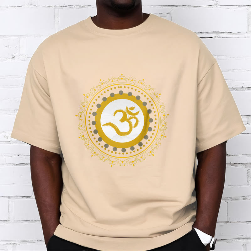 Mythstone Om Mandala Pattern Cotton Tee T-shirt