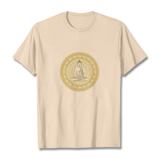 Mythstone Mandala Buddha Cotton Tee T-shirt