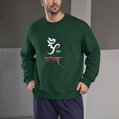 Mythstone OM NAMAH SHIVAYA Mantra Sanskrit Fleece Lined Polyester Sweatshirt