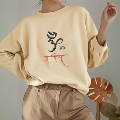 Mythstone OM NAMAH SHIVAYA Mantra Sanskrit Fleece Lined Polyester Sweatshirt