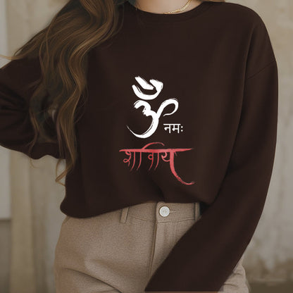 Mythstone OM NAMAH SHIVAYA Mantra Sanskrit Fleece Lined Polyester Sweatshirt