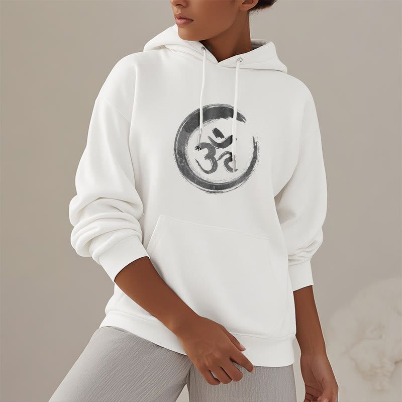 Mythstone OM Mantra Sanskrit Fleece Lined Polyester Hoodie