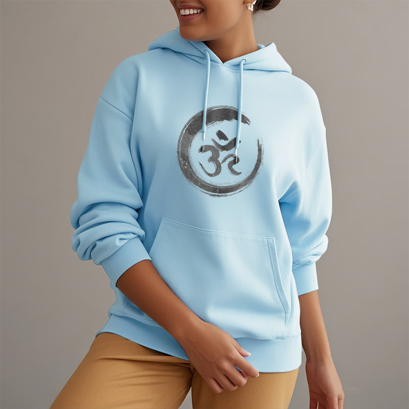 Mythstone OM Mantra Sanskrit Fleece Lined Polyester Hoodie