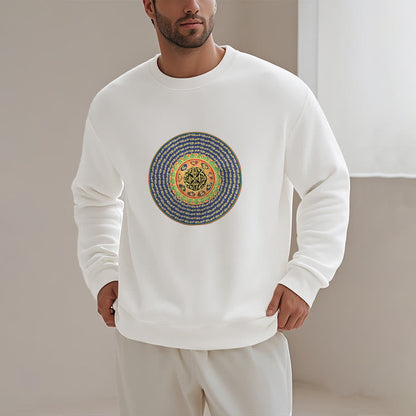 Mythstone 108 Om Mani Padme Hum Mantra Sanskrit Fleece Lined Polyester Sweatshirt