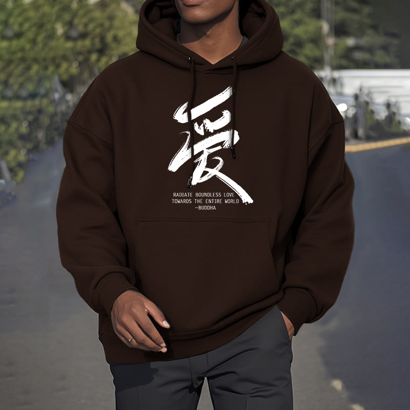 Mythstone Ai Radiate Boundless Love Towards The Entire World Fleece Lined Polyester Hoodie