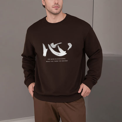 Mythstone Xin The Mind Is Everything Fleece Lined Polyester Sweatshirt