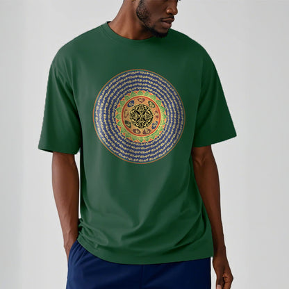 Mythstone 108 Om Mani Padme Hum Mantra camiseta sánscrita 