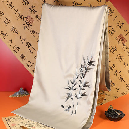 Mythstone Polyester Shawl Yulan Butterfly Bamboo Magpie Suzhou Embroidery Winter Cozy Travel Scarf Wrap